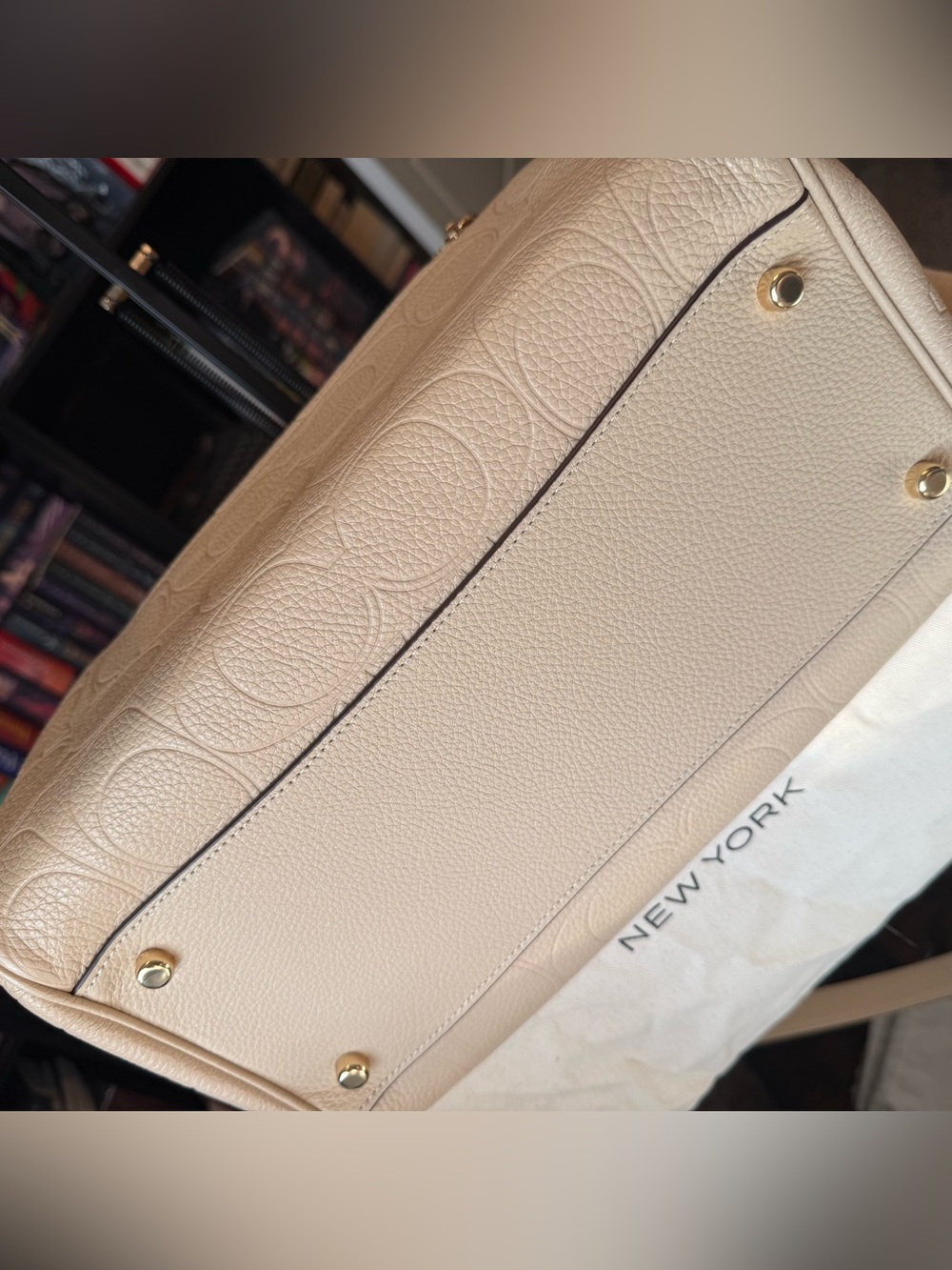 Coach Large Rowan Satchel Bag in Signature Leather - Picture 4 of 6